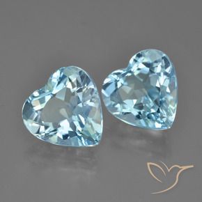 Shop natural 8.03ct Bleu ciel Topaze gems, Cœur, from Brésil at GemSelect. In stock, global shipping!