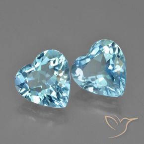 Shop natural 7.65ct Bleu ciel Topaze gems, Cœur, from Brésil at GemSelect. In stock, global shipping!