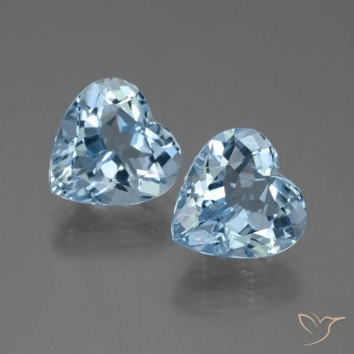 8.28ctw Naturel Bleu ciel Topaze, Cœur, VVS-VS