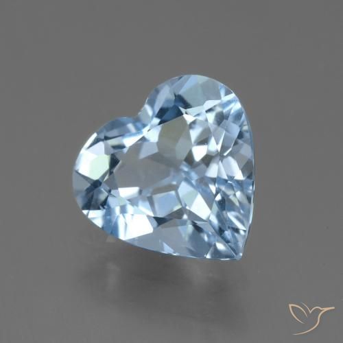 Topaze Bleu ciel naturelle Cœur, 3.49 ct, VVS