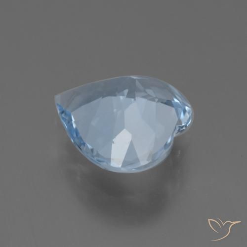 Topaze Bleu ciel naturelle Cœur, 3.49 ct, VVS