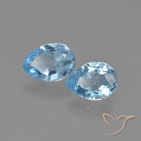 Shop natural 1.63ct Bleu ciel Topaze gems, En forme de poire, from Brésil at GemSelect. In stock, global shipping!