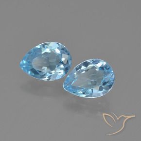 Shop natural 1.71ct Bleu ciel Topaze gems, En forme de poire, from Brésil at GemSelect. In stock, global shipping!