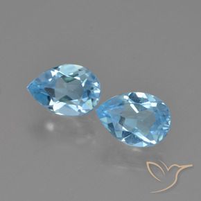 Shop natural 1.52ct Bleu ciel Topaze gems, En forme de poire, from Brésil at GemSelect. In stock, global shipping!