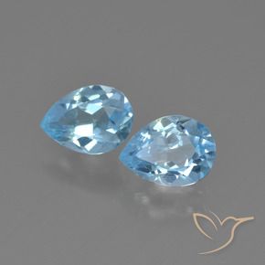 Shop natural 1.46ct Bleu ciel Topaze gems, En forme de poire, from Brésil at GemSelect. In stock, global shipping!