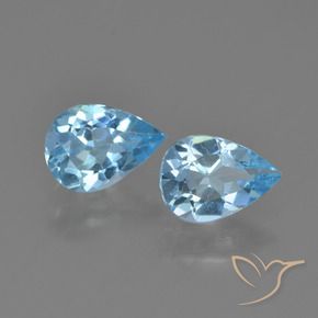 Shop natural 1.49ct Bleu ciel Topaze gems, En forme de poire, from Brésil at GemSelect. In stock, global shipping!