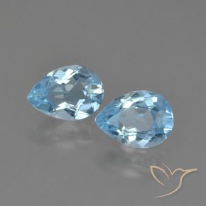Shop natural 1.62ct Bleu ciel Topaze gems, En forme de poire, from Brésil at GemSelect. In stock, global shipping!