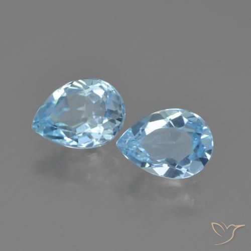 Shop natural 1.85ct Bleu ciel Topaze gems, En forme de poire, from Brésil at GemSelect. In stock, global shipping!