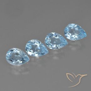 Shop natural 3.32ct Bleu ciel Topaze gems, En forme de poire, from Brésil at GemSelect. In stock, global shipping!