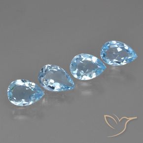 Achetez naturel 3.14ct Bleu ciel Topaze gems, En forme de poire, En provenance Brésil chez GemSelect. En stock, livraison internationale!
