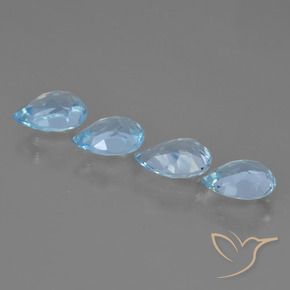 Achetez naturel 3.14ct Bleu ciel Topaze gems, En forme de poire, En provenance Brésil chez GemSelect. En stock, livraison internationale!