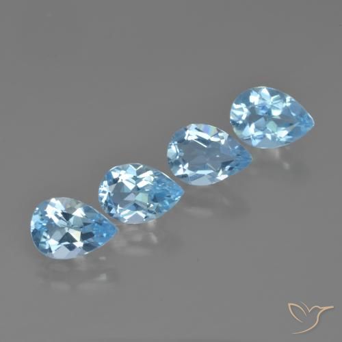 Shop natural 3.33ct Bleu ciel Topaze gems, En forme de poire, from Brésil at GemSelect. In stock, global shipping!