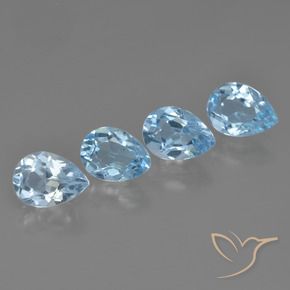 Shop natural 3.39ct Bleu ciel Topaze gems, En forme de poire, from Brésil at GemSelect. In stock, global shipping!