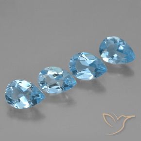 Shop natural 2.93ct Bleu Suisse Topaze gems, En forme de poire, from Brésil at GemSelect. In stock, global shipping!