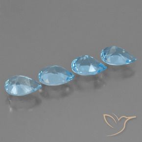 Shop natural 3.23ct Bleu ciel Topaze gems, En forme de poire, from Brésil at GemSelect. In stock, global shipping!