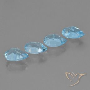 Shop natural 3.43ct Bleu Suisse Topaze gems, En forme de poire, from Brésil at GemSelect. In stock, global shipping!