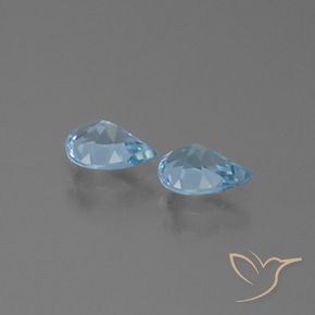 Shop natural 1.52ct Bleu ciel Topaze gems, En forme de poire, from Brésil at GemSelect. In stock, global shipping!