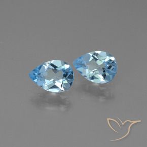 Shop natural 1.60ct Bleu ciel Topaze gems, En forme de poire, from Brésil at GemSelect. In stock, global shipping!
