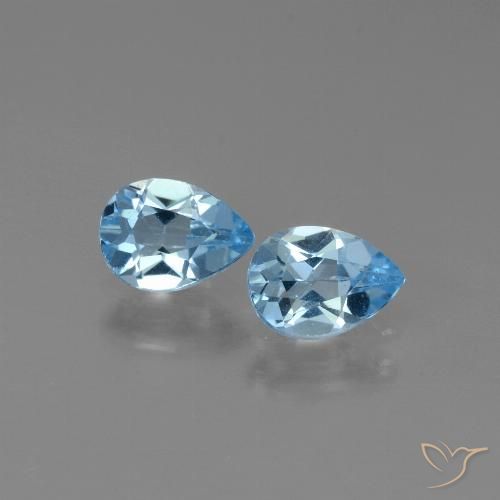 1.64ctw Naturel Bleu ciel Topaze, En forme de poire, VS
