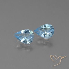 Shop natural 1.27ct Bleu ciel Topaze gems, En forme de poire, from Brésil at GemSelect. In stock, global shipping!