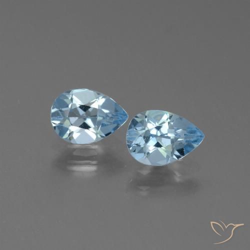 1.69ctw Naturel Bleu ciel Topaze, En forme de poire, VS