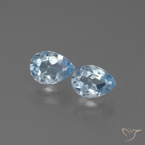 1.72ctw Naturel Bleu ciel Topaze, En forme de poire, VS