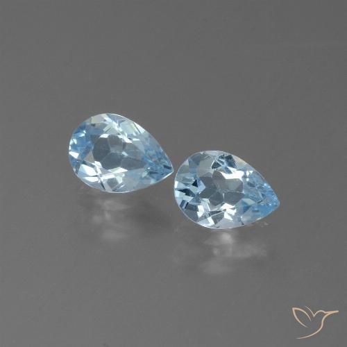 1.62ctw Naturel Bleu ciel Topaze, En forme de poire, VS
