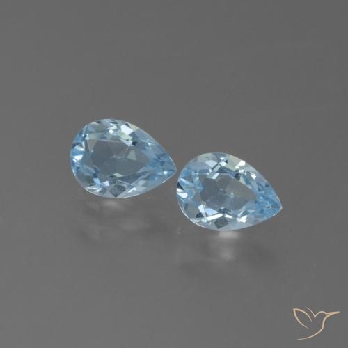1.68ctw Naturel Bleu ciel Topaze, En forme de poire, VS