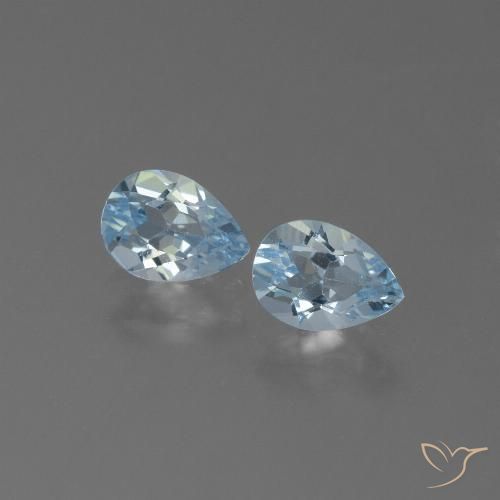1.63ctw Naturel Bleu ciel Topaze, En forme de poire, VS