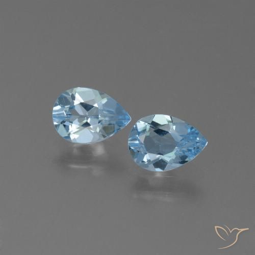 1.64ctw Naturel Bleu ciel Topaze, En forme de poire, VS