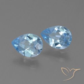 Shop natural 1.53ct Bleu Suisse Topaze gems, En forme de poire, from Brésil at GemSelect. In stock, global shipping!