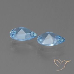 Shop natural 1.53ct Bleu Suisse Topaze gems, En forme de poire, from Brésil at GemSelect. In stock, global shipping!