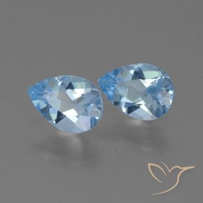 Shop natural 1.54ct Bleu Suisse Topaze gems, En forme de poire, from Brésil at GemSelect. In stock, global shipping!