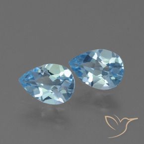 Shop natural 1.57ct Bleu ciel Topaze gems, En forme de poire, from Brésil at GemSelect. In stock, global shipping!