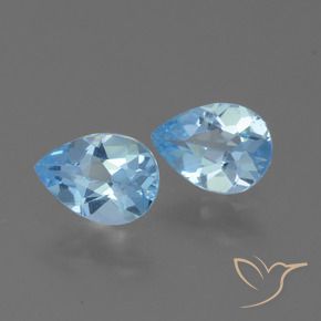 Shop natural 1.60ct Bleu ciel Topaze gems, En forme de poire, from Brésil at GemSelect. In stock, global shipping!