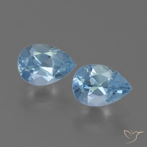 1.81ctw Naturel Bleu Suisse Topaze, En forme de poire, VVS-VS