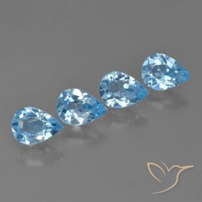 Shop natural 2.87ct Bleu Suisse Topaze gems, En forme de poire, from Brésil at GemSelect. In stock, global shipping!