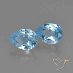 Shop natural 1.70ct Bleu ciel Topaze gems, En forme de poire, from Brésil at GemSelect. In stock, global shipping!