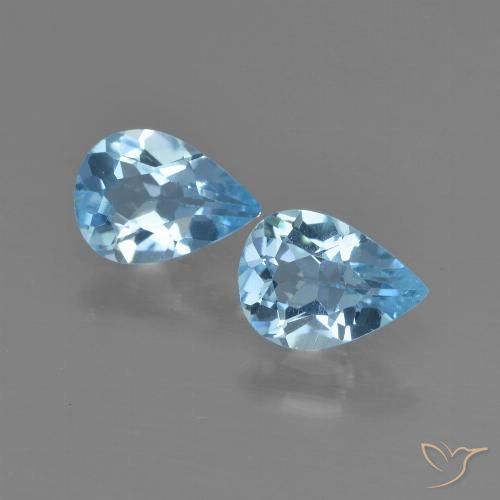 1.40ctw Naturel Bleu ciel Topaze, En forme de poire, VS