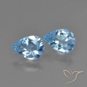 Shop natural 1.40ct Bleu ciel Topaze gems, En forme de poire, from Brésil at GemSelect. In stock, global shipping!