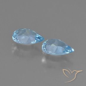 Shop natural 1.40ct Bleu ciel Topaze gems, En forme de poire, from Brésil at GemSelect. In stock, global shipping!