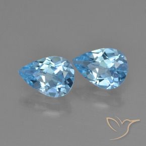 Shop natural 1.53ct Bleu ciel Topaze gems, En forme de poire, from Brésil at GemSelect. In stock, global shipping!