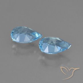 Shop natural 1.53ct Bleu ciel Topaze gems, En forme de poire, from Brésil at GemSelect. In stock, global shipping!