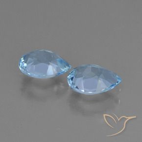 Shop natural 1.56ct Bleu ciel Topaze gems, En forme de poire, from Brésil at GemSelect. In stock, global shipping!