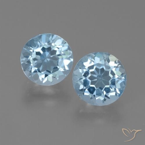 4.92ctw Naturel Bleu ciel Topaze, Tour, VVS-VS