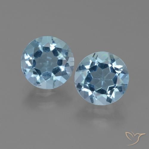 4.58ctw Naturel Bleu ciel Topaze, Tour, VS