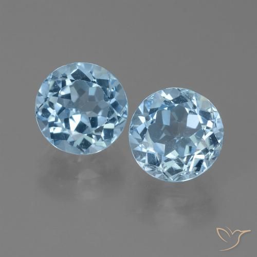 5.22ctw Naturel Bleu ciel Topaze, Tour, VS