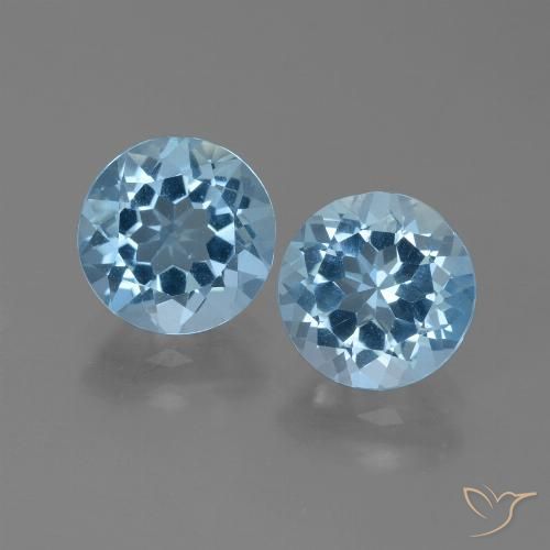 4.72ctw Naturel Bleu Suisse Topaze, Tour, VVS-VS