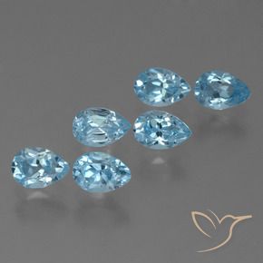 Shop natural 3.55ct Bleu ciel Topaze gems, En forme de poire, from Brésil at GemSelect. In stock, global shipping!