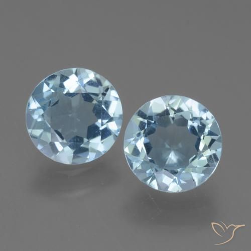 4.29ctw Naturel Bleu ciel Topaze, Tour, VS